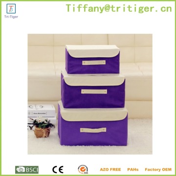 China Storage organizer fabric storage box 3 pieces suit organizer box
