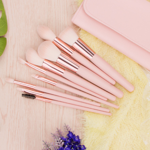 wholesale makeup brush set 9 pcs Pink