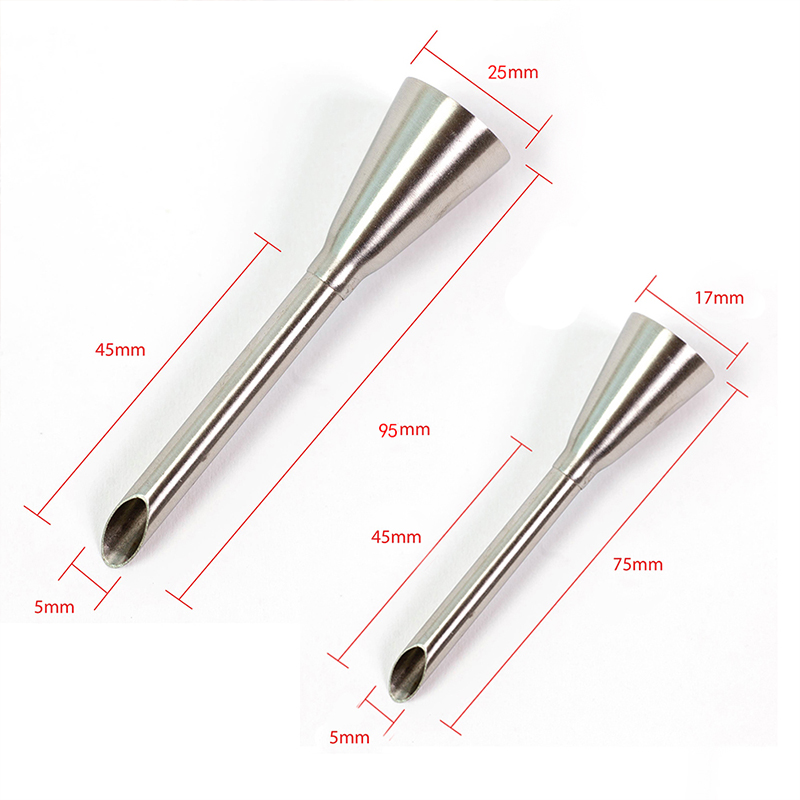 Stainless Steel cake decorating tips Long Puff Nozzle