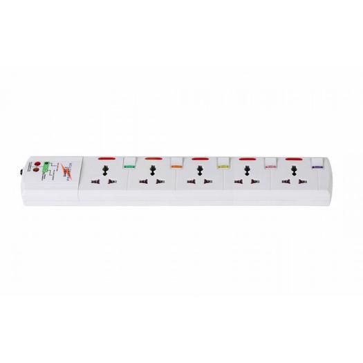 5 individual switch universal extension outlet