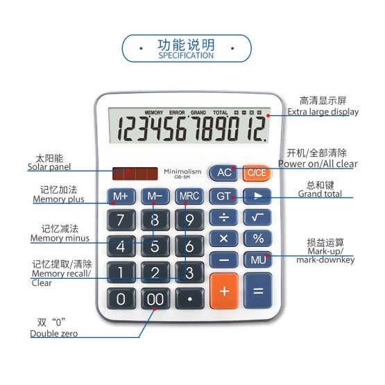 electronic scientific calculator 12 digits instructions