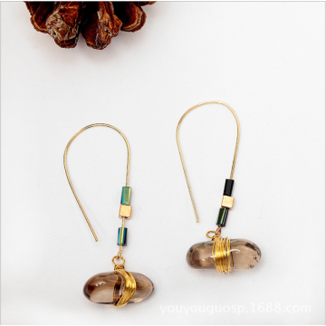 Simple and stylish earrings for irregular rock eardrop