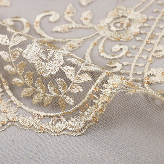 mx422 embroidery lace fabrics