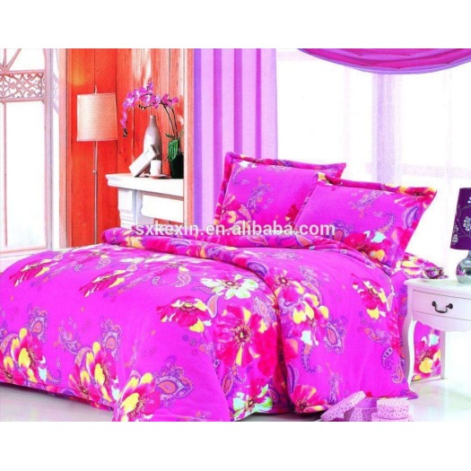 2017 wholesale cheap pink falnnel 4ps bedding set
