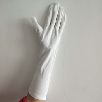 Cotton White Long Working Gloves