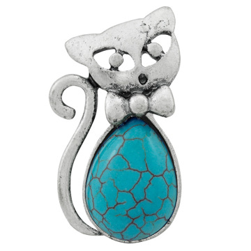 Women's Fashion Cat Zircon Synthetic-Turquoise Ring