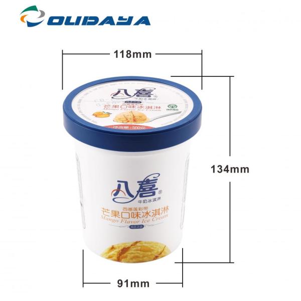 800ml 30oz plastic iml container with lid