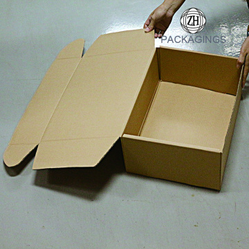 Brown craft fluting paper shipping box
