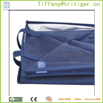 Wholesale blue nylon fabric collapsible laundry basket