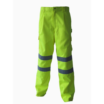 High visibility protective working trousers