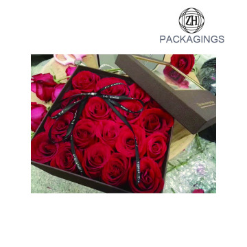 Luxury fresh rose flower packaging box wholesale