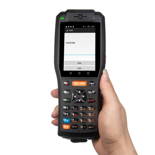 Industrial Portable Barcode scanner PDA with printer