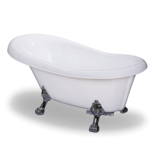 Acrylic Clawfoot Bathtub in White