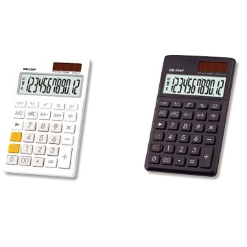 12-digit handheld electronic calculator with cover