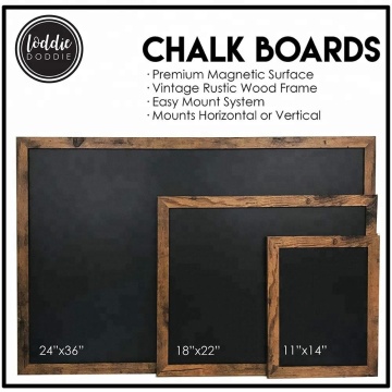 Rustic Wood Premium Surface Magnetic Chalk Board