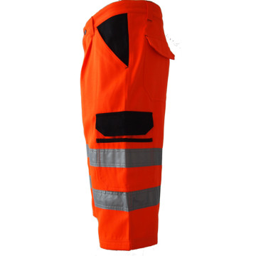 High visibility reflective tape short pants with pockets