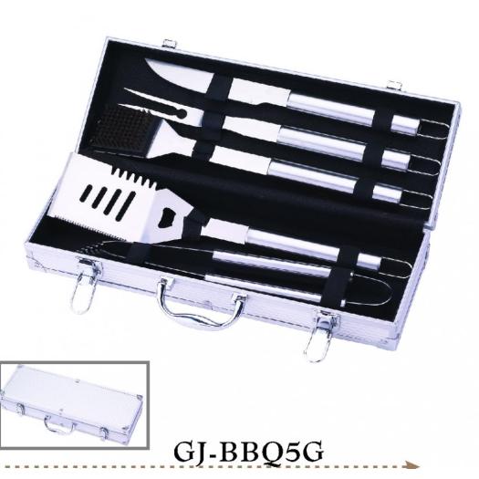Stainless steel barbecue grill tool set