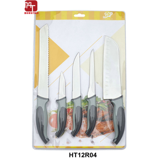 TPR and PP handle knife set
