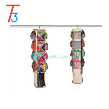 5 Tier 16 Pocket Smart Carousel Hanging Shoe Handbag Purse Storage Organizer