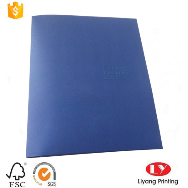 Custom A4 size uncoated paper file folder
