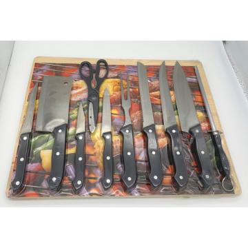 11pcs ABS handle knife board set