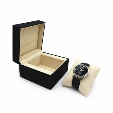 Fancy black leather watch box