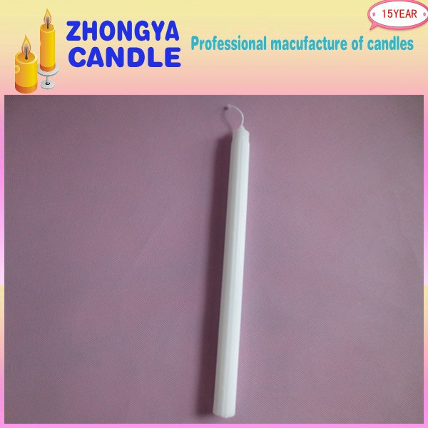 Sample free house hold white flute candle
