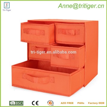 New fancy foldable fabric storage box with drawer