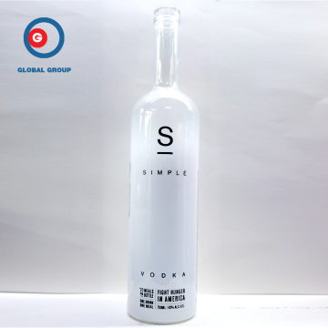 Empty Screen Printing 750ml Vodka Glass Bottle