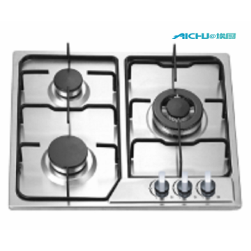 6MM Built In Stainless Brushed Gas Hob