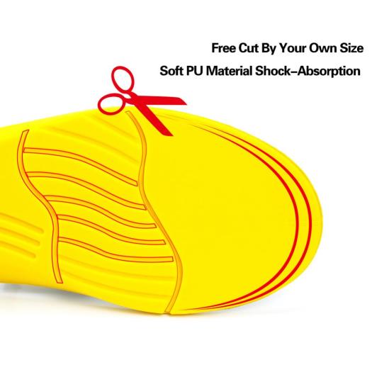 Shock-Absorb Sports PU Foam Shoe Insoles Insert