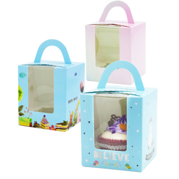 Single cupcake boxes with clear window wholesale