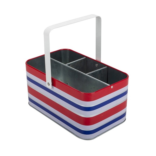 Horizontal Stripes Red White Bule Cocktail Ice Bucket