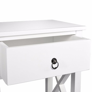 X-Design Side End bedside Table Night Stand Storage Shelf with Bin Drawer