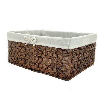 Rectangular Woven Seagrass Storage Bins with Handle