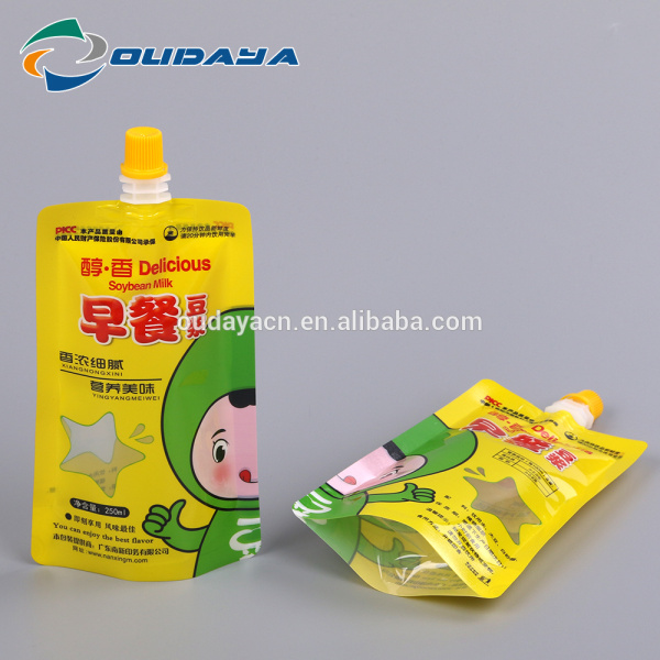 Soybean Milk Packaging Pouch Bag with spout