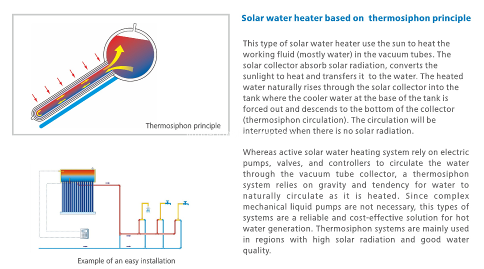 Thermosiphon Heating System Water Heater
