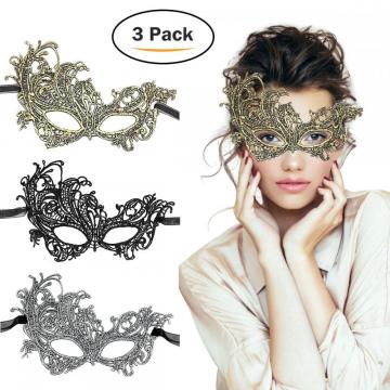 TreatMe 3 Pack Women Venetian Masquerade Mask