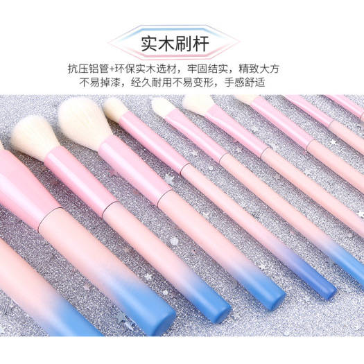 14 pink synthetic makeup brush