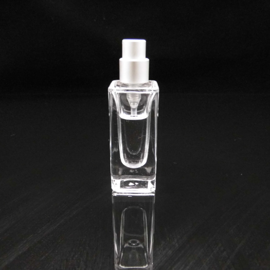 7.5ml Clear Square Glass Perfume Bottle With Spray