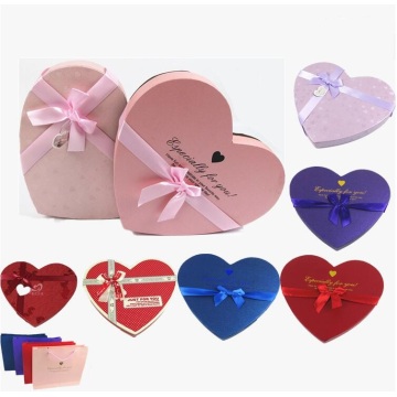 Chocolate in heart shape gift box