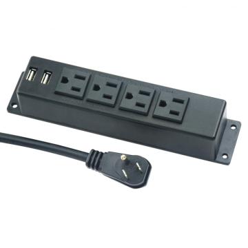 US 4-Outlets Power Unit Strip With USB Port