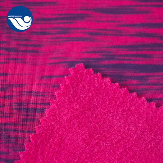 Pink Black Grain Print Textile Knitted Jacquard Fabric