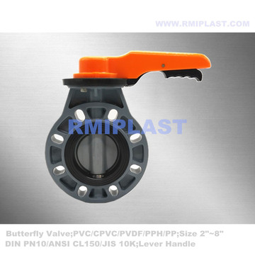 Gear Operated CPVC Butterfly Valve PN10