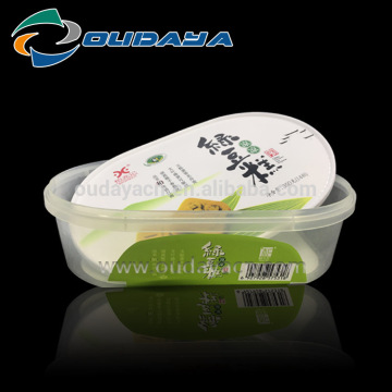 Food grade plastic container with lid