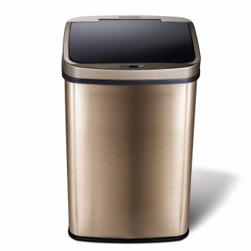 50L Golden Stainless Steel Infrared Automatically Opening Trash Bin