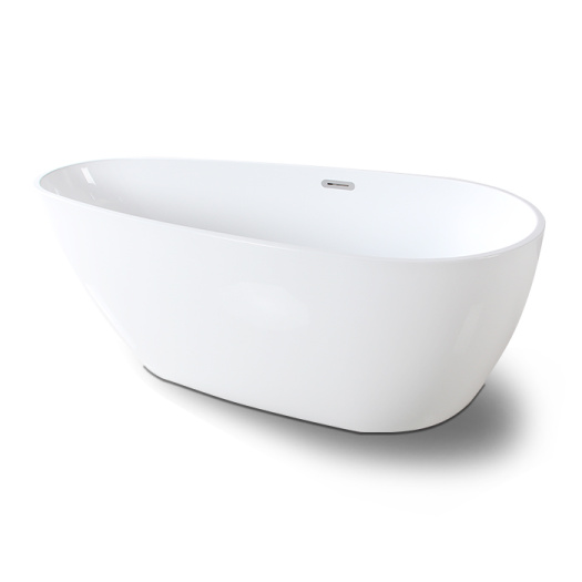 White Freestanding Soaking Bath tub