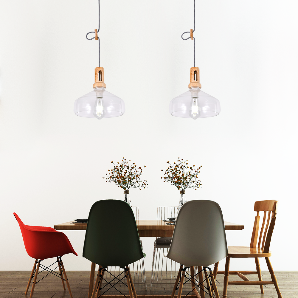 Living Room Glass With Wood Light