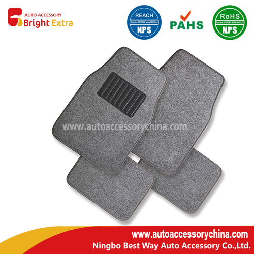 Plush carpet car floor mat