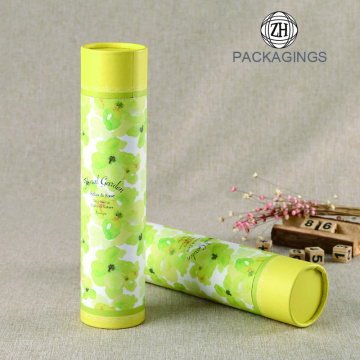 Custom yellow paper tube packaging box